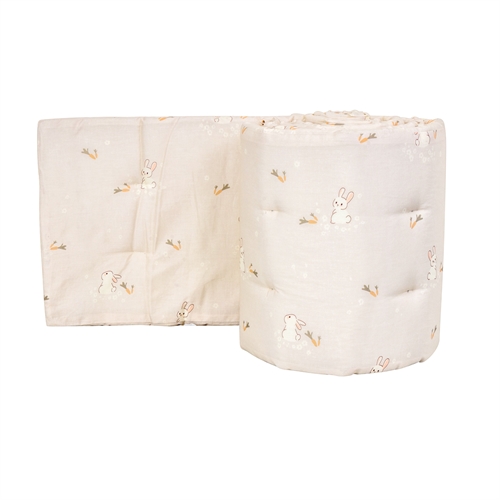Bettrand - Weicher Bettrand 360x30 cm - Süße Kaninchenkollektion für Baby und Babybett - Bettrand für Gitterbett - Nordstrand Home Babyzubehör