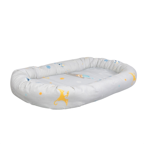 Babynest - Weiches Babynest 86 cm lang - Raum Dinosaurier Kollektion für Babys - Baumwoll-Babybett - Nordstrand Home Babyzubehör