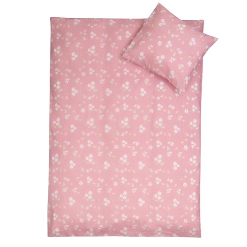 Junior-Bettwäsche 100x140 cm - Rosa Junior-Bettwäsche mit Kaninchen - 100% weiche Baumwollbettwäsche - Nordstrand Home