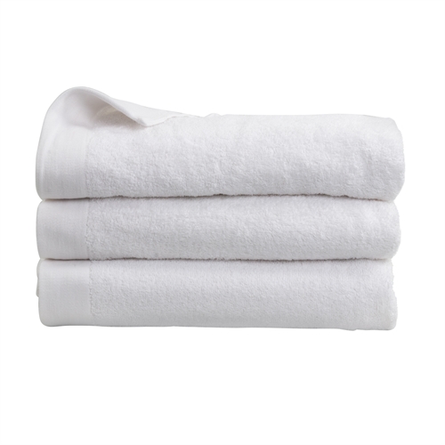 Badehandtuch - 100% Weiche Baumwolle mit hoher Saugfähigkeit - 70x140 cm - Weißes Badehandtuch von dänischen By Borg