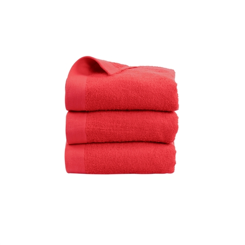 Gästetuch - 100% Weiche Baumwolle mit hoher Saugfähigkeit - 40x60 cm - Rotes Handtuch von der dänischen Marke By Borg