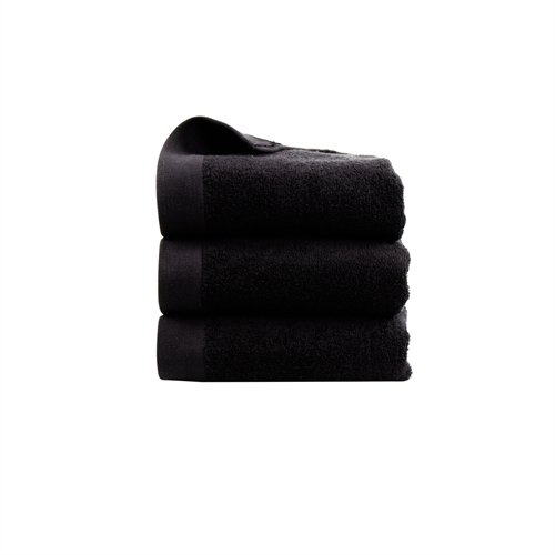 Gästehandtuch - 100% Weiche Baumwolle mit hoher Saugfähigkeit - 40x60 cm - Schwarzes Handtuch von der dänischen Marke By Borg