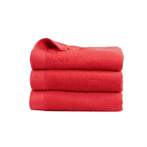 Handtuch - 100% Weiche Baumwolle mit hoher Saugfähigkeit - 50x100 cm - Rotes Handtuch von dänischen By Borg