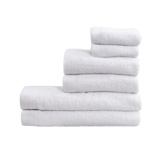 Handtuchpaket mit 6 Stk. - 100% weiche Baumwolle mit hoher Absorptionsfähigkeit - Weiße Handtücher von dänischen By Borg