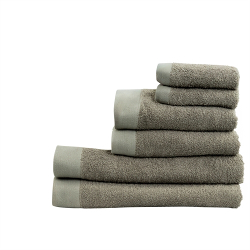 Handtuchpaket mit 6 Stück - 100% Weiche Baumwolle mit hoher Saugfähigkeit - Hellgrüne Handtücher von der dänischen Marke By Borg