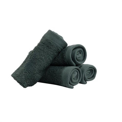 Waschlappen 4er-Pack - 100% Weiche Baumwolle mit hoher Saugfähigkeit - 30x30 cm - Dunkelgrüne Waschlappen von der dänischen Marke By Borg