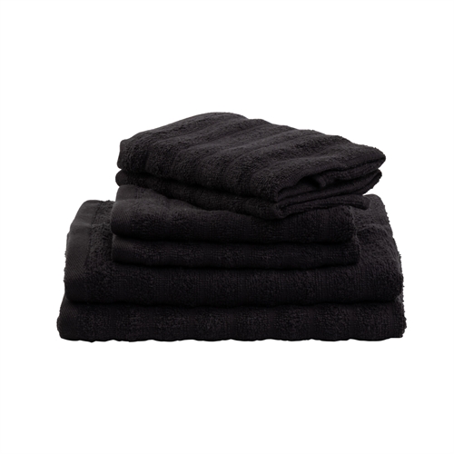 Handtücher 2 Stk. 100% gekämmte Baumwolle - Weiche schwarze Handtücher 50x100 cm von Borg Living