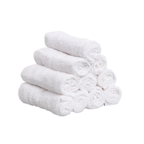 Waschlappen 10er-Pack - 100% Weiche Baumwolle mit hoher Saugfähigkeit - 30x30 cm - Weiße Waschlappen von IN Style