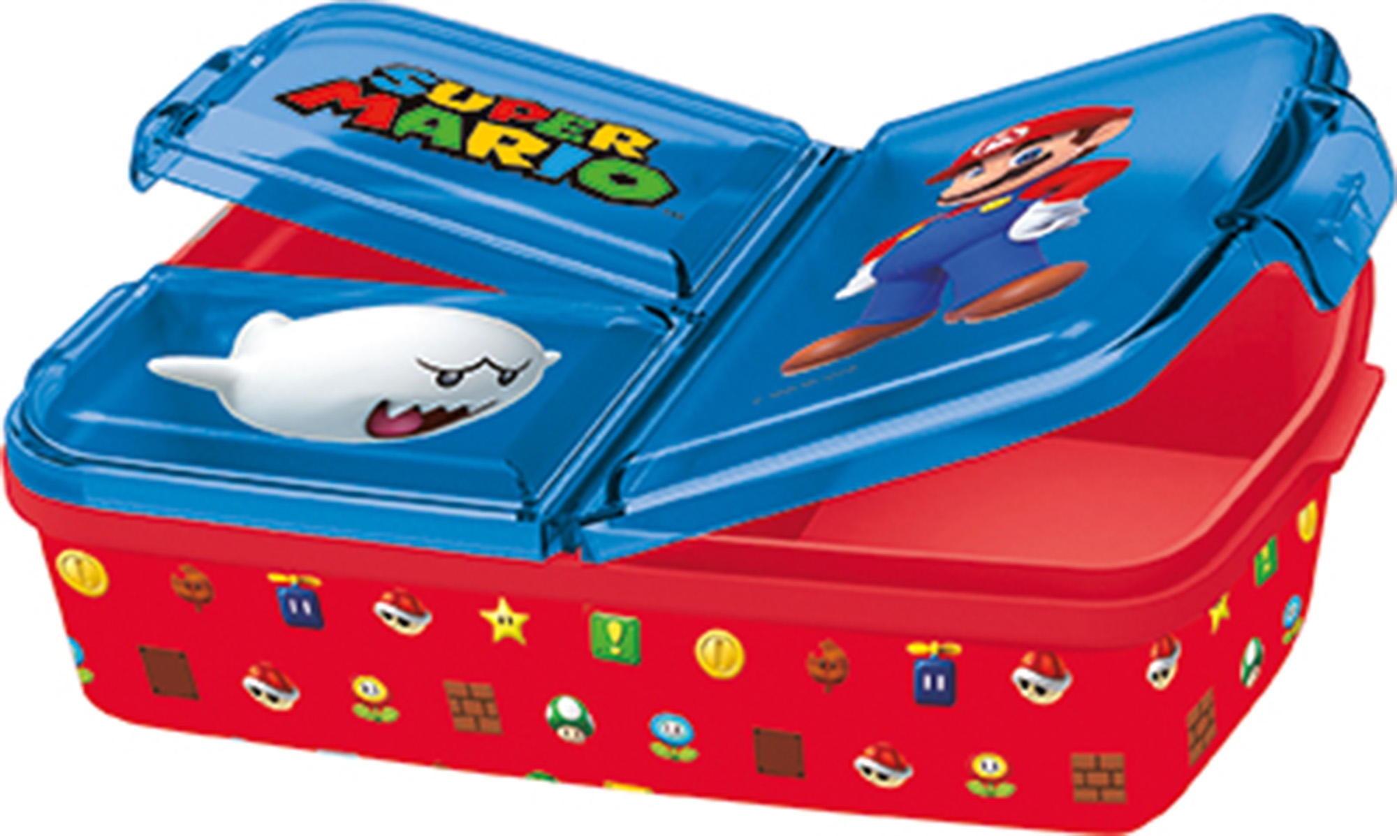 Licens Super Mario Brotdose - Kinder-Brotdose Mit 3 Fächern