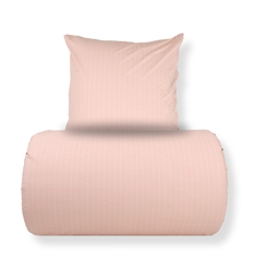 Bettwäsche - 100% Baumwolle - Rosa mit weißen Streifen