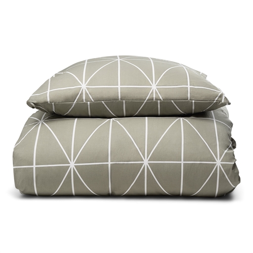 Bettwäsche 100 % Baumwolle - 140x200 cm - Grün Bettwäsche-Set mit Harlekinmuster - Nordstrand Home Deckenbezug