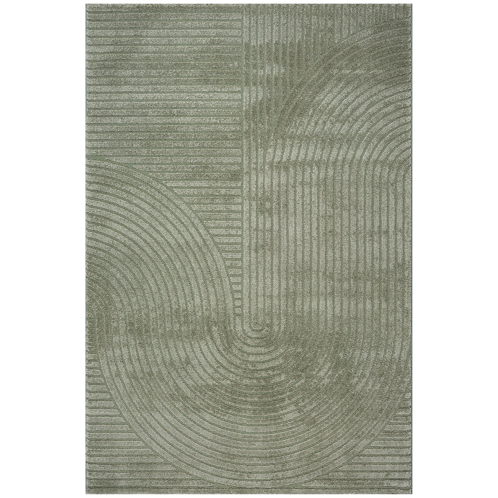 Teppich - Gewebt - Grün mit Muster - Elio - Nordstrand Home