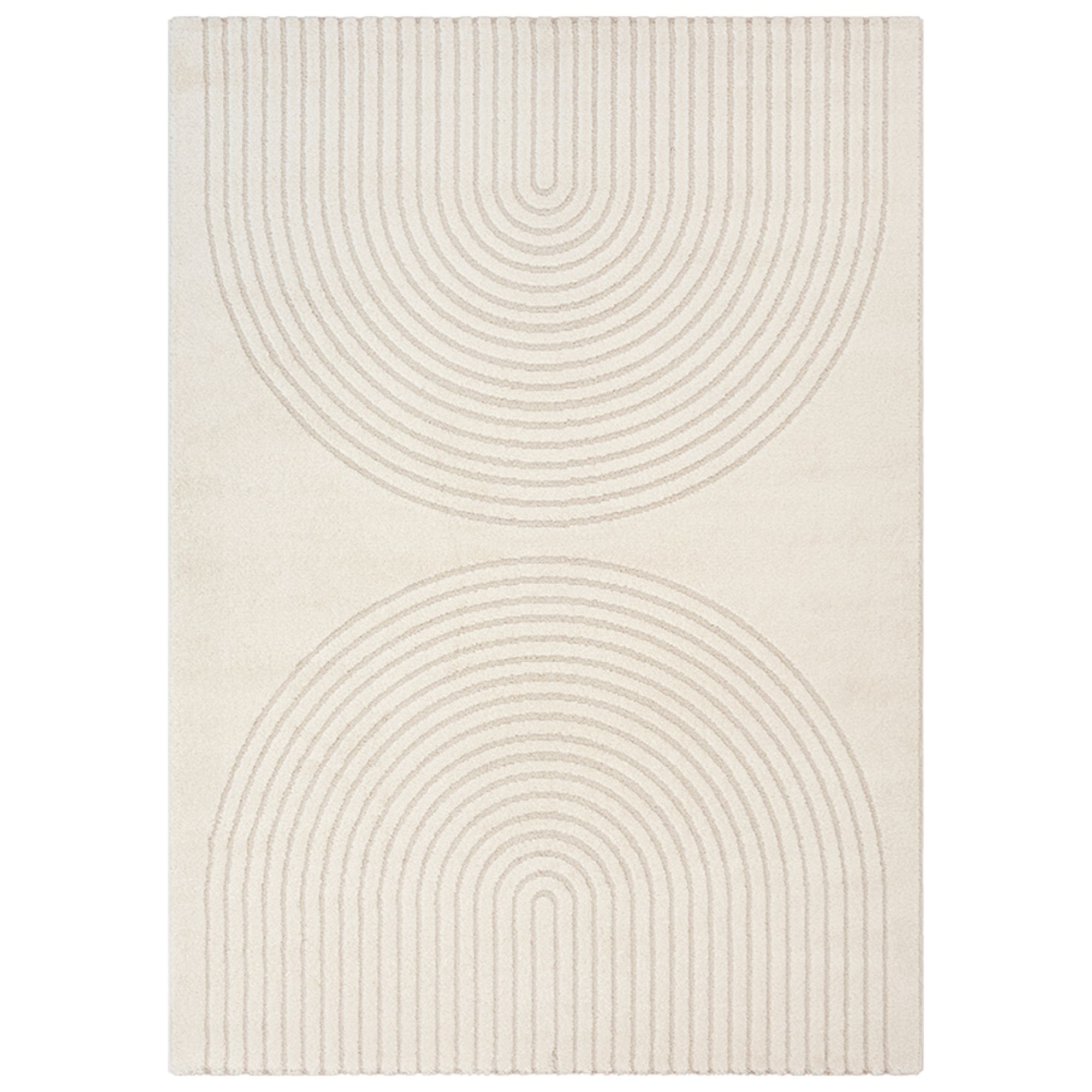 Teppich - 80x150 cm - Gewebt - Cremefarben mit Muster - Eclipse - Nordstrand Home