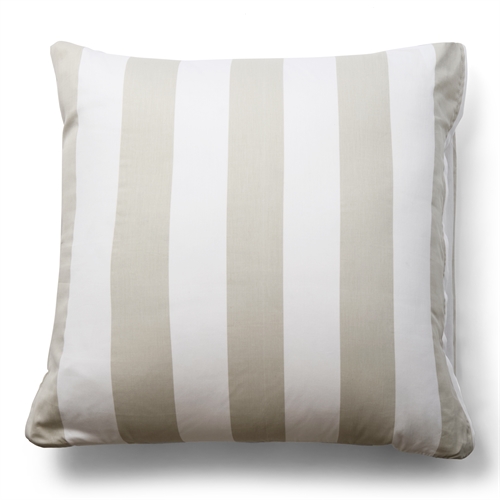 Kissenbezug aus 100% weichem und luxuriösem Baumwollsatin - 60x63 cm - Graues und weißer Nordic Stripe Kissenbezug von By Night