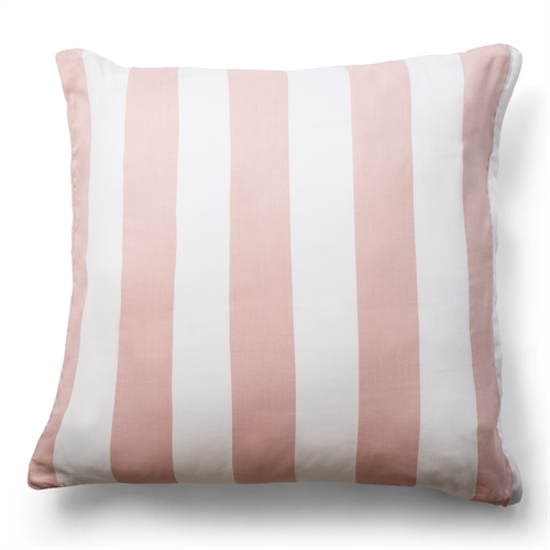 Kissenbezug aus 100% weichem und luxuriösem Baumwollsatin - 60x63 cm - Hellrosa und weißerNordic Stripe Kissenbezug von By Night