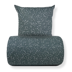 Bettwäsche - 100% Baumwolle - Zodiac Green - Wendbar mit Sternen