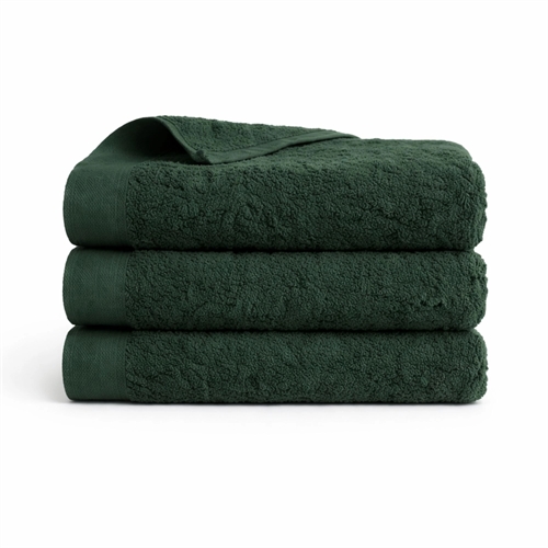 Baumwoll-Handtuch - 100% Baumwolle - Gästehandtuch 40x60 cm - Mohn - Dunkelgrün