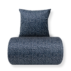 Bettwäsche - Baumwollsatin - blaues Marmor-/Punkt-Design