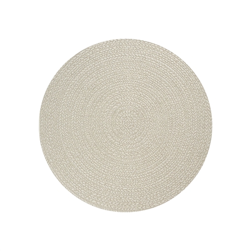 Runder Teppich - Ø 120 cm - Gewebt - Creme - Kenzy - Nordstrand Home