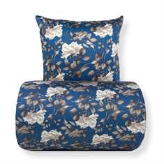 Bettwäsche - Baumwollsatin - Blossom Blue - Blumenmuster
