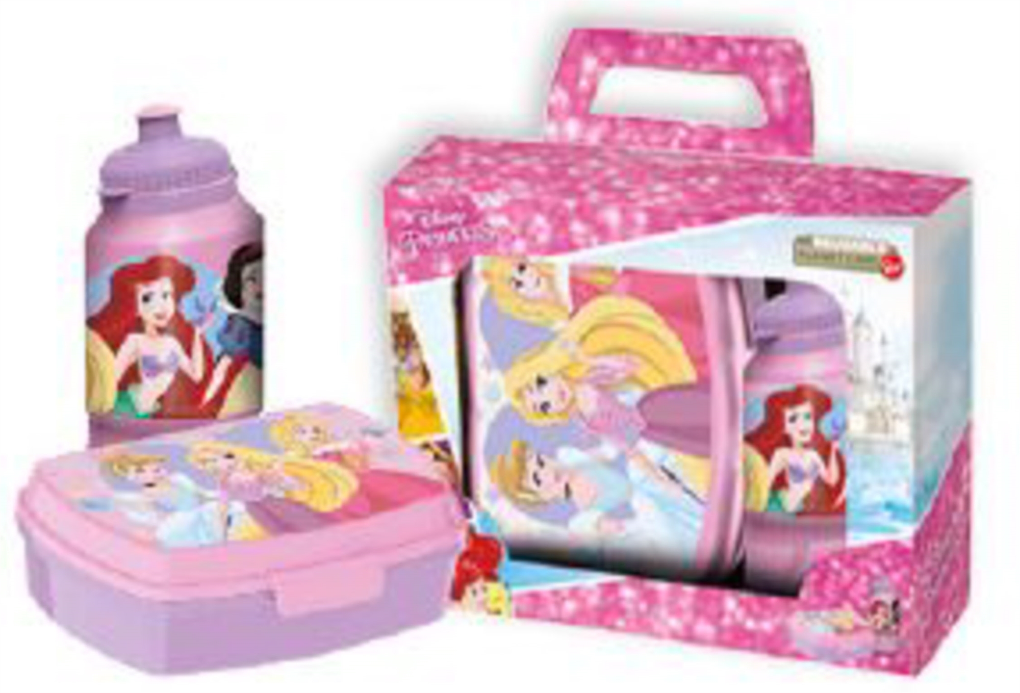 Disney Prinzessinnen-Brotdosen-Set - Brotdose und Trinkflasche für Kinder