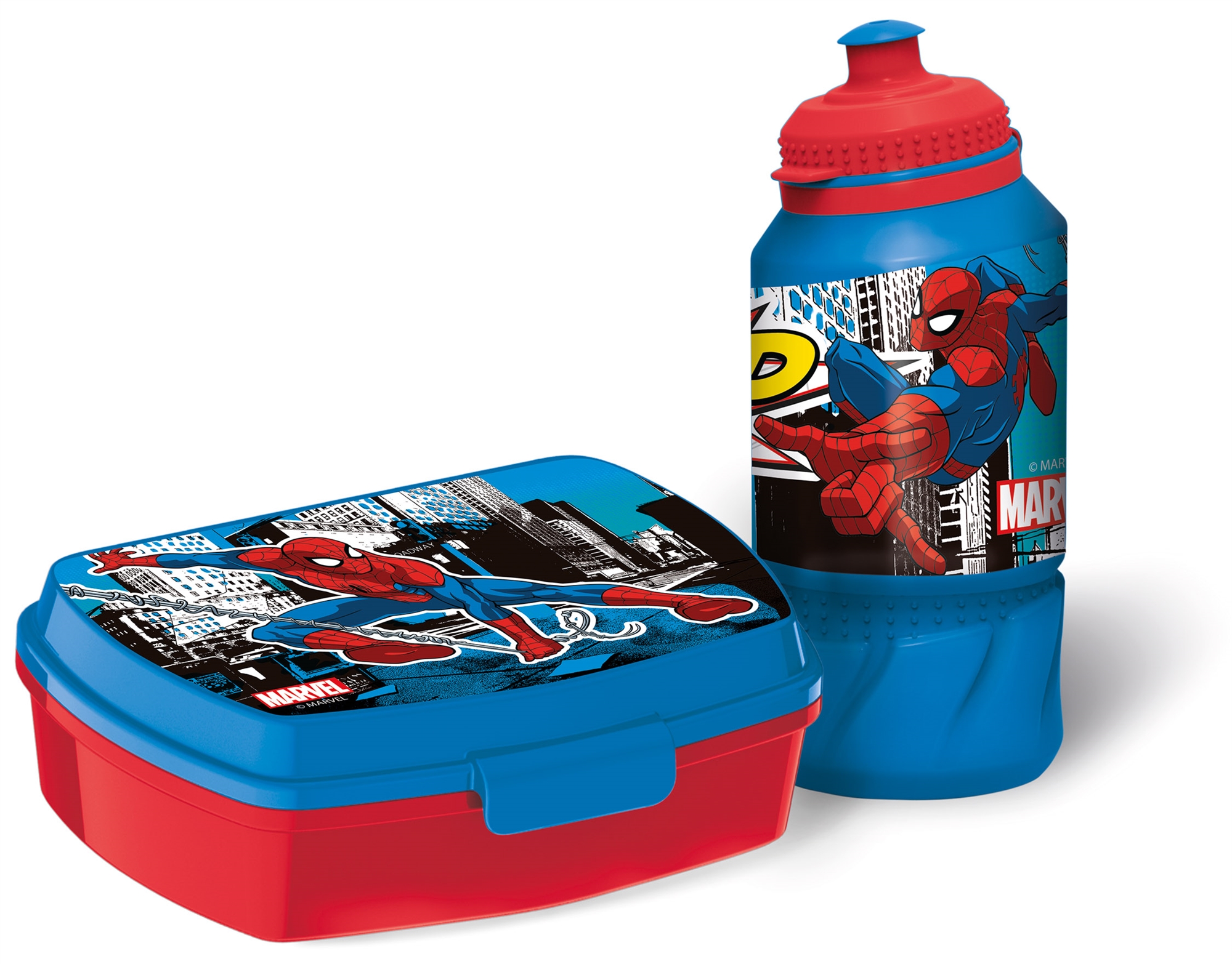 Spiderman-Lunchbox-Set - Lunchbox und Trinkflasche für Kinder