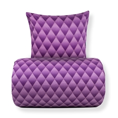 Bettwäsche - 100% Baumwollsatin - Lila 3D-Harlekinmuster