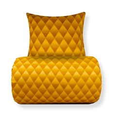 Bettwäsche - 100% Baumwollsatin - Orange 3D-Harlekinmuster