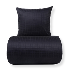 Bettwäsche - 100% Baumwollsatin - Schwarz, jacquardgewebt - einfarbig