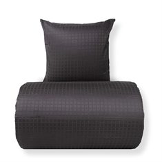 Bettwäsche - 100% Baumwollsatin - dunkelgrau jacquardgewebt - uni