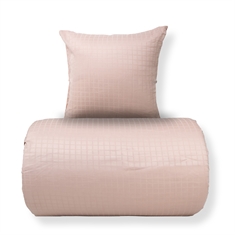 Bettwäsche - 100% Baumwollsatin - Rosa jacquardgewebt - Unifarben 