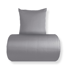 Bettwäsche - 100% ägyptische Baumwolle - Graue jacquardgewebte Streifen