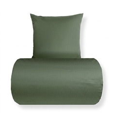 Bettwäsche - 100% ägyptische Baumwolle - Olivgrüne jacquardgewebte Streifen