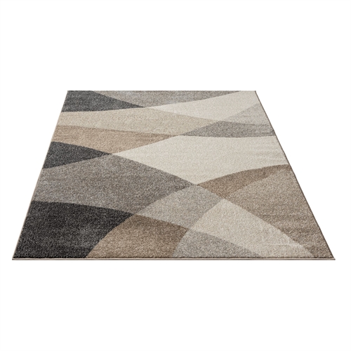 Kurzflor-Teppich - 140x200 cm - Beige mit Muster - Thales - Nordstrand Home
