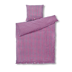 JUNA Bettwäsche - 100% Bio-Baumwolle - Seersucker-Bettwäsche Fuchsia