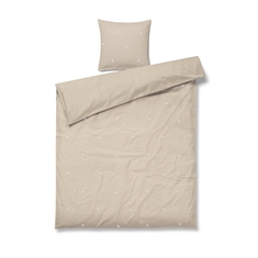 JUNA Bettwäsche - 100% Bio-Baumwolle - Daisy Sand mit bestickten Blumen