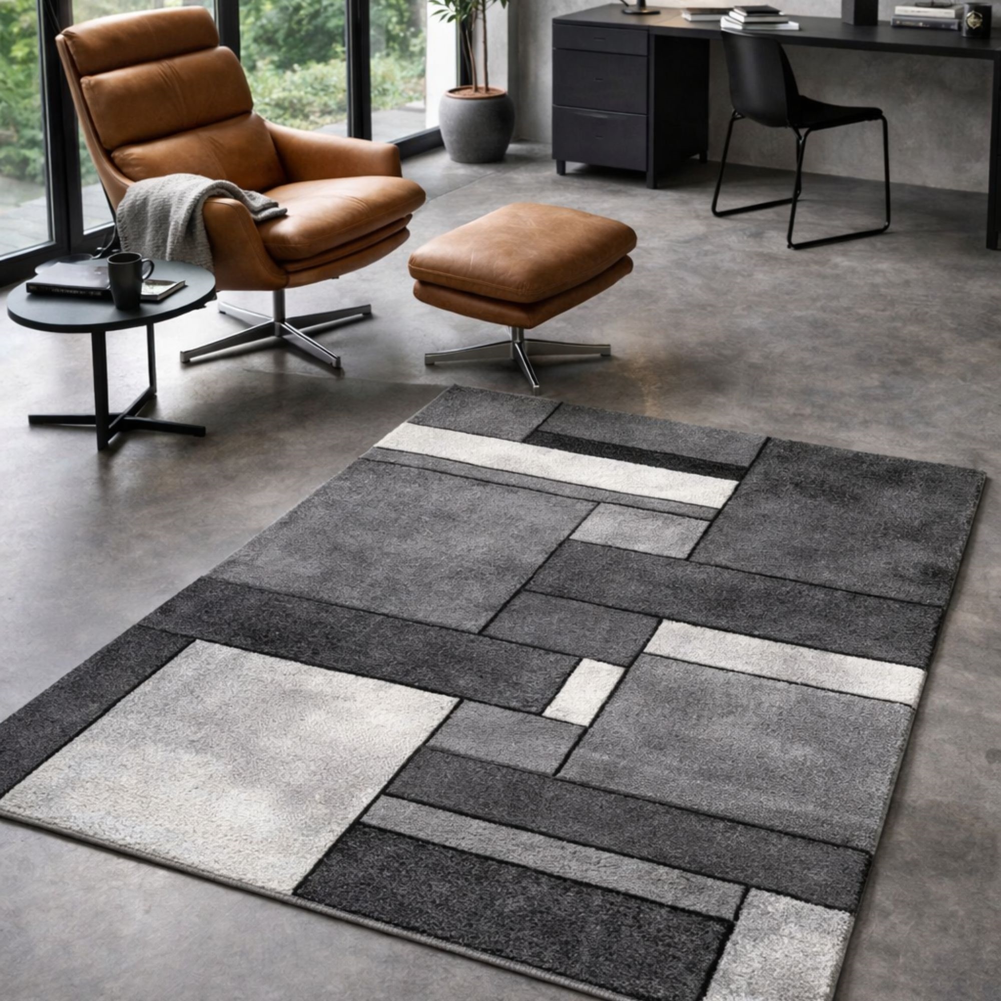 Teppich - Grau mit Muster - Brilliance - Nordstrand Home