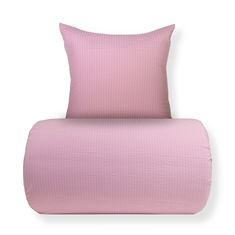 Bettwäsche - Seersucker-Bettwäsche - Microfaser - Rosa Seersucker