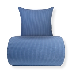 Bettwäsche - Seersucker-Bettwäsche - Mikrofaser - Blaues Seersucker