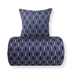 Bettwäsche - Mikrofaser - blaues Wave-Muster