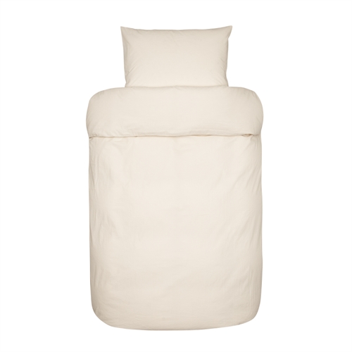 Krepp Bettwäsche 200 x 220 cm - Lyra Beige - Bettwäsche aus 100 % ökologischer Baumwolle - Høie Doppelbettbezug