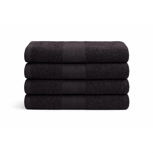 Badetuch - 70x140 cm - Schwarz - 100 % Baumwolle - Frotteetuch von By Borg