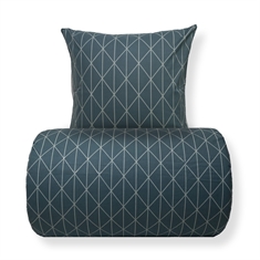 Bettwäsche - 100% Baumwolle - Wendbar mit grünem Harlekin-Design