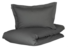Ökologische Bettwäsche - Extra weiches graues jacquardgewebtes Bettwäsche-Set - 100% Bio-Baumwollsatin (GOTS) - Turiform Bettwäsche
