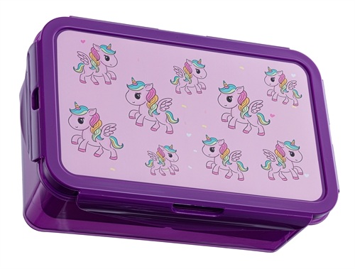 Einhorn Lunchbox mit 3 Fächern - Lila Einhorn - Lunchbox für Kinder