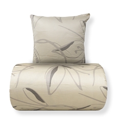 Bettwäsche - 100% Baumwollsatin - Iris - Beige Blumenmuster