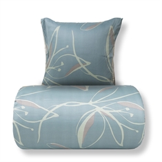 Bettwäsche - 100% Baumwollsatin - Iris - grünes Blumenmuster