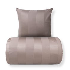 Bettwäsche - 100% Baumwollsatin - Karen Sand - Gestreift, jacquardgewebte Bettwäsche - Extra weiches Bettwäsche-Set von By Borg