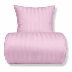 Bambus-Bettwäsche - 100% Bambus - Rosa, jacquardgewebte Streifen