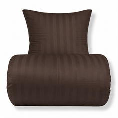 Bambus-Bettwäsche - 100% Bambus - Braune jacquardgewebte Streifen